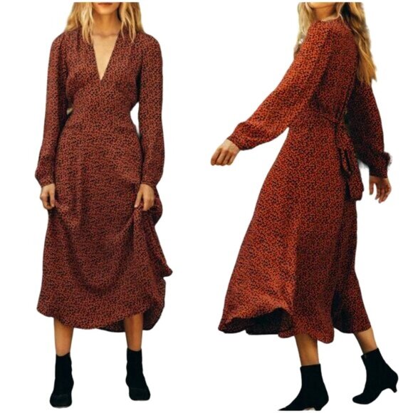 Doen Charleston Dress Navy Red Cherry Willow - Picture 1 of 5